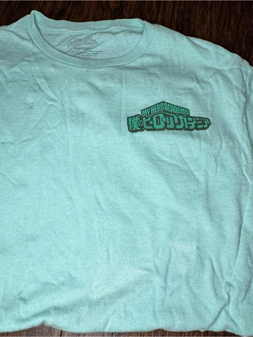 5/$25 EUC Boys Medium My Hero Academia Mint Graphic Tee LONG SLEEVE